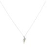 9ct Yellow and White Gold 0.02ct Diamond Wave Pendant and Chain 18"