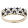 9ct Yellow Gold Cubic Zirconia and Sapphire Ring