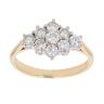 18ct Yellow Gold Cubic Zirconia Cluster Ring