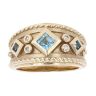 9ct Yellow Gold 0.05ct Apatite And Cubic Zirconia Ring