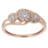 9ct Rose Gold 0.25ct Brilliant Cut Diamond Cluster Ring