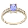 9ct Yellow Gold 0.28ct Diamond And Tanzanite Ring