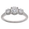 14ct White Gold 1.00ct Brilliant Cut Diamond Trilogy Ring