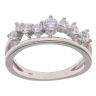 Silver Cubic Zirconia Stoneset Fancy Ring by Icesia