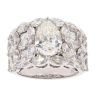 18ct White Gold 6.75ct Pear And Marquise Cut Diamond Ring
