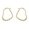 Gold Plated Silver Cubic Zirconia Heart Hoop Earrings