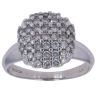 14ct White Gold 0.70ct Brilliant Cut Diamond Cluster Ring