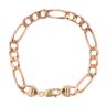 9ct Yellow And Rose Gold Figaro Bracelet 9"