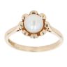 9ct Yellow Gold Pearl Solitaire Ring
