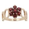 9ct Yellow Gold Garnet Cluster Ring
