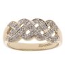 9ct Yellow Gold 0.10ct Diamond Crossover Ring
