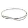 9ct White Gold 0.33ct Brilliant Cut Diamond Cut Bangle