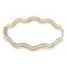 9ct Yellow and White Gold Wave Bangle