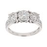 14ct White Gold 1.00ct Brilliant Cut Diamond Cluster Ring