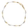 9ct Yellow and White Gold Twist Bracelet 7"