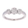 18ct White Gold 0.33ct Diamond Triple Cluster Ring