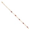 9ct Yellow Gold Garnet and Diamond Bracelet 7"