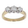 18ct Yellow Gold 0.50ct Diamond Trilogy Ring
