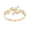 9ct Yellow Gold Cubic Zirconia Vine Twist Ring