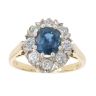 18ct Yellow Gold 0.70ct Diamond And Sapphire Cluster Ring