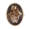 9ct Yellow Gold Smoky Quartz Single Stone Ring