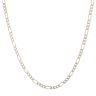 9ct Yellow and White Gold Diamond Cut Figaro Chain 16"