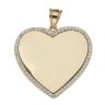 14ct Yellow Gold Cubic Zirconia Heart Pendant