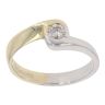 9ct Yellow And White Gold 0.35ct Brilliant Cut Diamond Solitaire Ring
