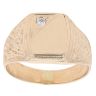 14ct Yellow Gold 0.04ct Diamond Signet Ring