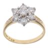 18ct Yellow Gold 1.00ct Brilliant Cut Diamond Cluster Ring