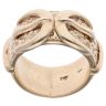 9ct Yellow Gold Patterned Double Buckle Ring