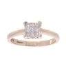 9ct Yellow Gold 0.50ct Diamond Square Cluster Ring