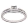 18ct White Gold 0.25ct Princess And Brilliant Cut Diamond Cluster Ring