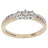 9ct Yellow Gold 0.25ct Diamond Trilogy Ring