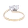 18ct Yellow Gold 0.50ct Diamond Two Stone Ring