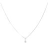 18ct White Gold 0.35ct Brilliant Cut Diamond Solitaire Pendant And Chain 16"