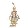 9ct Yellow Gold Multi-Gemstone Clown Pendant