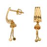 22ct Yellow Gold Diamond Cut Drop Earrings