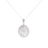 18ct White Gold 1.50ct Diamond Cluster Pendant And Chain