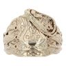 9ct Yellow Gold Patterned Saddle Ring