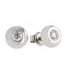 18ct White Gold 0.46ct Rub over Diamond Stud Earrings
