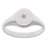 Silver Cubic Zirconia Signet Ring By Icesia