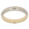 18ct Yellow Gold 0.25ct Diamond Two Row Ring