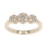 9ct Yellow Gold 0.43ct Diamond Triple Cluster Ring by Anya Belle