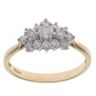 18ct Yellow Gold 1.00ct Diamond Cluster Ring