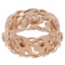 14ct Rose Gold 0.20ct Brilliant Cut Diamond Fancy Daffodil Ring