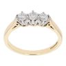 18ct Yellow Gold 0.50ct Diamond Trilogy Ring