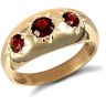 9ct Yellow Gold Gents Garnet Ring