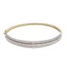 9ct Yellow Gold 3.00ct Brilliant and Princess Cut Diamond Bangle