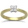 18ct Yellow Gold 0.25ct Princess Cut Diamond Cluster Ring
